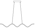 Lampa wisząca ZIGZAG 90 cm - LED, czarna, falista listwa  ST-MD240602 BLACK Step into Design