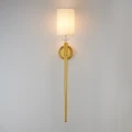 Lampa ścienna DAMA 92 cm-  złoty kinkiet z białym abażurem ST-8436 AGB-CE GOLD Step into Design