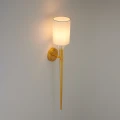 Lampa ścienna DAMA 92 cm-  złoty kinkiet z białym abażurem ST-8436 AGB-CE GOLD Step into Design
