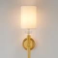 Lampa ścienna DAMA 92 cm-  złoty kinkiet z białym abażurem ST-8436 AGB-CE GOLD Step into Design