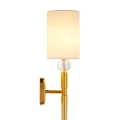 Lampa ścienna DAMA 92 cm-  złoty kinkiet z białym abażurem ST-8436 AGB-CE GOLD Step into Design