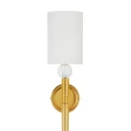 Lampa ścienna DAMA 92 cm-  złoty kinkiet z białym abażurem ST-8436 AGB-CE GOLD Step into Design