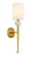 Lampa ścienna DAMA 52 cm-  złoty kinkiet z białym abażurem ST-8421 AGB-CE GOLD Step into Design