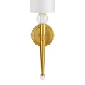 Lampa ścienna DAMA 52 cm-  złoty kinkiet z białym abażurem ST-8421 AGB-CE GOLD Step into Design