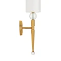 Lampa ścienna DAMA 52 cm-  złoty kinkiet z białym abażurem ST-8421 AGB-CE GOLD Step into Design