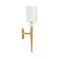 Lampa ścienna DAMA 52 cm-  złoty kinkiet z białym abażurem ST-8421 AGB-CE GOLD Step into Design