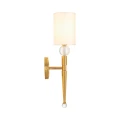 Lampa ścienna DAMA 52 cm-  złoty kinkiet z białym abażurem ST-8421 AGB-CE GOLD Step into Design