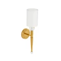 Lampa ścienna DAMA 52 cm-  złoty kinkiet z białym abażurem ST-8421 AGB-CE GOLD Step into Design