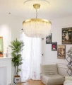 Lampa wisząca GLORIA  60 cm - żyrandol LED, kryształowo-złoty ST-DL8511 Step into Design