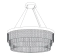 Lampa wisząca GLORIA  60 cm - żyrandol LED, kryształowo-złoty ST-DL8511 Step into Design