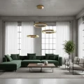Lampa wisząca CIRCLE 40+60+80 LED złoty połysk na 1 podsufitce DN924-40+60+80 gold Step into Design