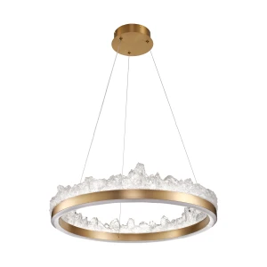 Lampa wisząca MONTANA 60 cm - LED, złoty kryształowy ring ST-6490P/1 Step into Design