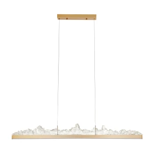 Lampa wisząca MONTANA LONG 125 cm -LED, złota listwa z kryształem ST-6490P/L Step into Design