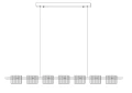 Lampa wisząca LED BACCIO złota 120 cm, złota ST-DL8520 Step into Design
