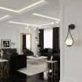 Lampa ścienna DROP 45 cm czarna ST-F079 black Step into Design