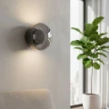 Lampa ścienna DONUT 18 cm - LED, szkło, szaro-czarna ST-5072W smoky black Step into Design