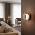 Lampa ścienna DONUT 18 – LED, szkło transparentne, brąz orzechowy ST-5072W transparent brown Step into Design