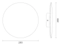Lampa ścienna NYX 20 cm - LED okrągła, metalowa, biała ST-8293W/20 white Step into Design