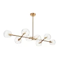 Lampa wisząca COSMIC-8, 85 cm - złoty stelaż, transparentne klosze ST-8954-P8 Step into Design