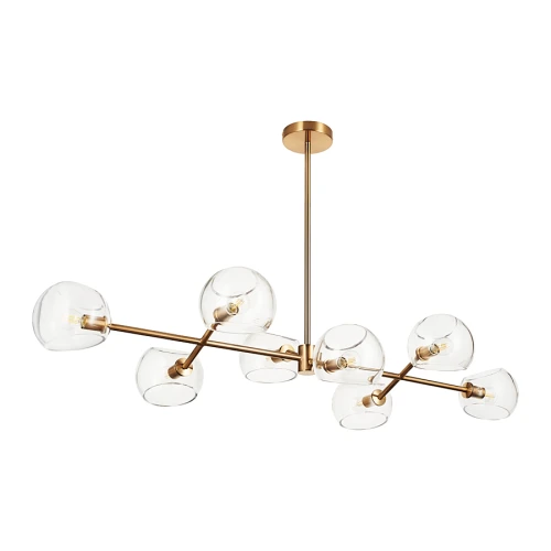 Lampa wisząca COSMIC-8, 85 cm - złoty stelaż, transparentne klosze ST-8954-P8 Step into Design