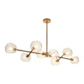 Lampa wisząca COSMIC-8, 85 cm - złoty stelaż, transparentne klosze ST-8954-P8 Step into Design