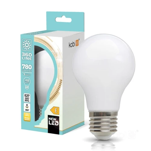 Żarówka LED 7W E27 barwa ciepła 3000K Kobi