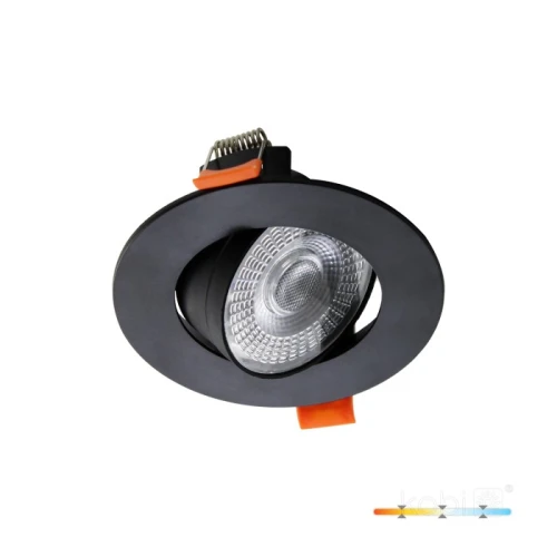 Oprawa wpuszczana oczko okrągłe czarne 3CCT,  wybór mocy 3/5/7W LED BRINO Kobi