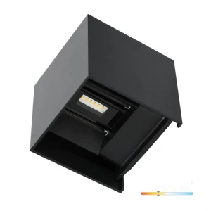 Kinkiet elewacyjny ogrodowy LED 2x3W 3000K IP54 420lm czarny