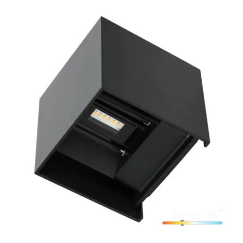 Kinkiet elewacyjny ogrodowy LED 2x3W 3000K IP54 420lm czarny