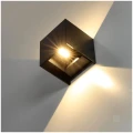 Kinkiet elewacyjny ogrodowy LED 2x3W 3000K IP54 420lm czarny