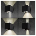 Kinkiet elewacyjny ogrodowy LED 2x3W 3000K IP54 420lm czarny