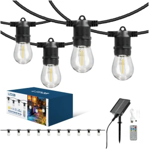 Girlanda ogrodowa solarna 10m 10x0,042W E27