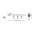 Girlanda ogrodowa solarna 10m 10x0,042W E27