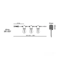 Girlanda ogrodowa solarna 10m 20x0,042W E27