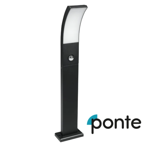 Słupek ogrodowy LED stojący czarny z czujnikiem ruchu 56cm 9W barwa neutralna 4000K IP54