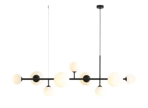 Lampa DIONE BLACK IX nad stół szklane klosze 1092N1 Aldex