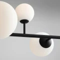 Lampa DIONE BLACK IX nad stół szklane klosze 1092N1 Aldex