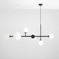 Lampa DIONE BLACK IX nad stół szklane klosze 1092N1 Aldex