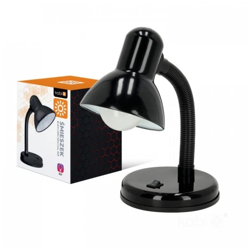 Lampka biurkowa czarna z elastycznym ramieniem 1xE27 Kobi