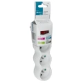 Rozgałęźnik elektryczny z włącznikiem, 3 gniazda z uziemieniem, biały P910W