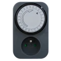 Programator czasowy analogowy 24h szary DT01G