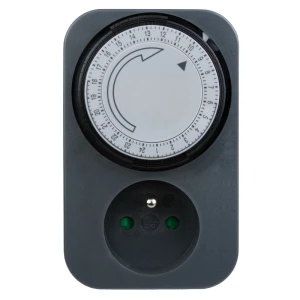 Programator czasowy analogowy 24h szary DT01G