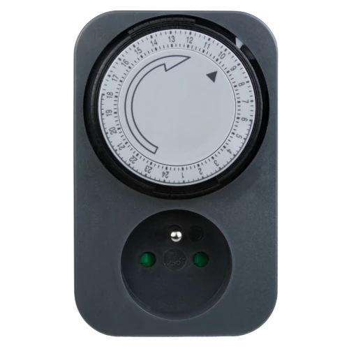 Programator czasowy analogowy 24h szary DT01G