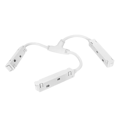 Złącze Potrójne "T" Elektryczne do Szyny Multi Magnetic LL-BX Białe 1235 DomenoLED