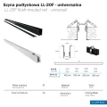 Szyna Multi Magnetic podtynkowa LL-20F czarna 100cm 1214 DomenoLED