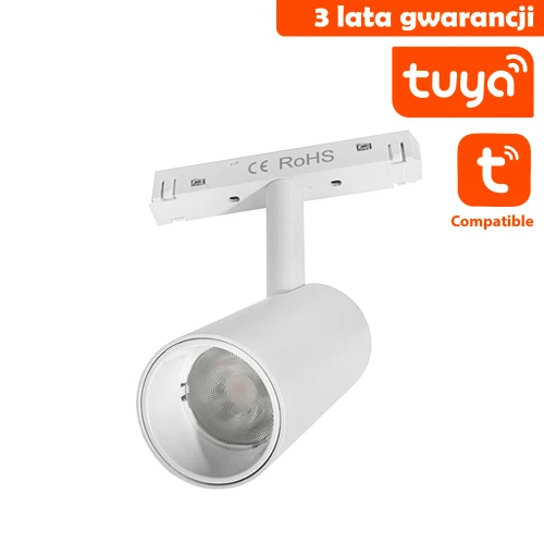 Reflektor do szyn magnetycznych DDCX-15A-TY TUYA biały 15W CCT 1442 DomenoLED