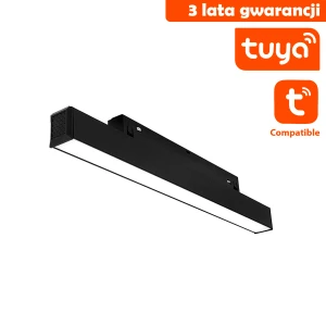 Linia LED Do Szyn Magnetycznych DDCX-FG300-TY TUYA 12W CCT Czarna 1298 DomenoLED