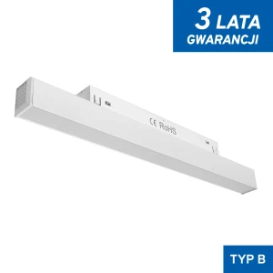 Linia Led do szyn magnetycznych biała 12W 4000K DDCX-FG300 - TYP B 1137 DomenoLED