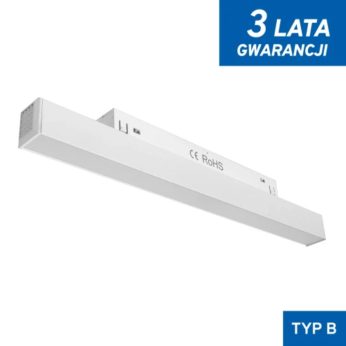 Linia Led do szyn magnetycznych biała 12W 3000K DDCX-FG300 - TYP B 1138 DomenoLED