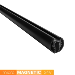 Szyna Magnetyczna Natynkowa okrągła UN5-O Micro Magnetic 200cm czarna 1553 DomenoLED